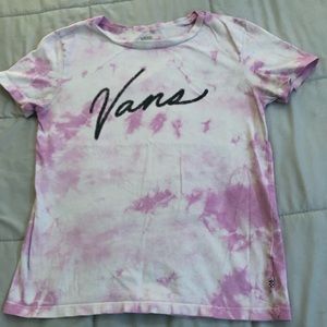 Vans pink and white tie dye shirt